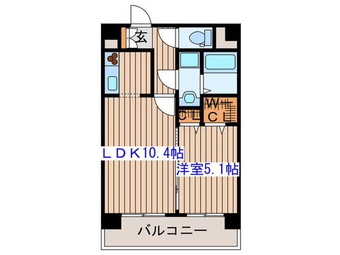 グランジュールマンション高砂駅前(1LDK/8階)の間取り写真