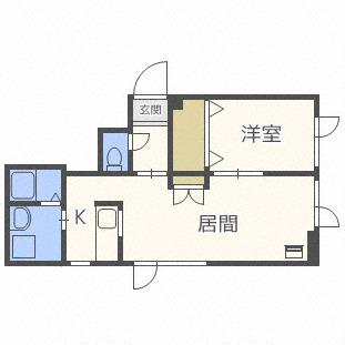 WING21(1LDK/3階)の間取り写真