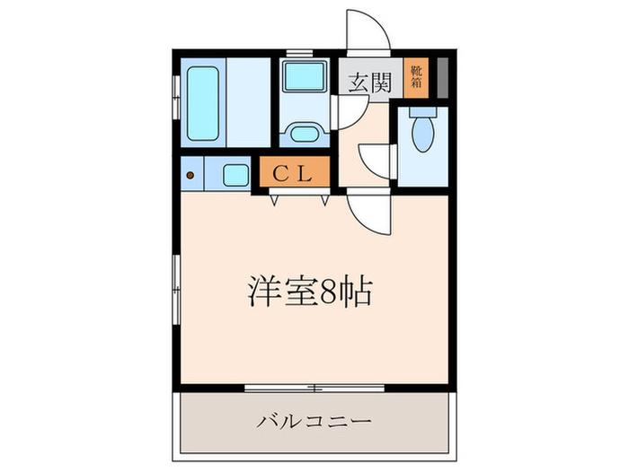 ハマユウハイツ(ワンルーム/1階)の間取り写真