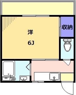 ホワイトコーポラス(1K/1階)の間取り写真