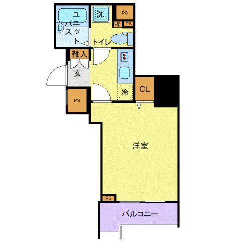 スカイコート日本橋壱番館(1K/10階)の間取り写真