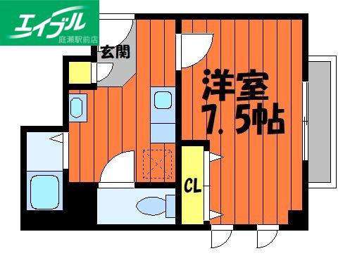 メゾン・ド・青山(1K/3階)の間取り写真