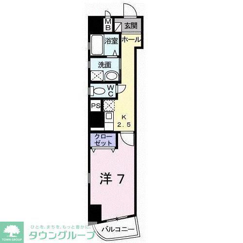 グリーンパレス町田(1K/6階)の間取り写真