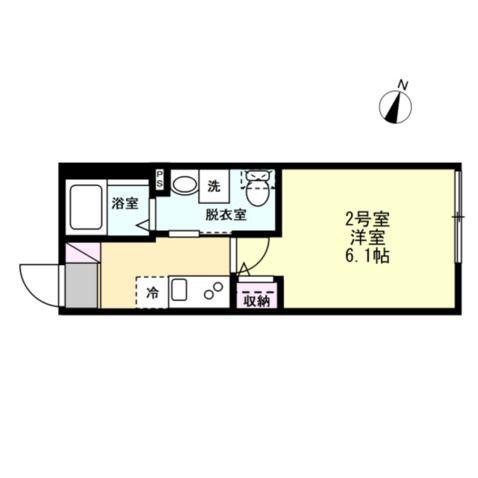 ベイルームY12(1K/3階)の間取り写真