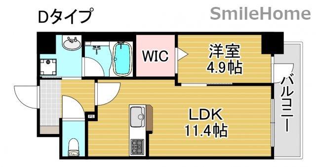 KOUKEN BLDG(1LDK/4階)の間取り写真