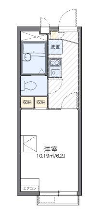 レオパレス翼VI(1K/2階)の間取り写真