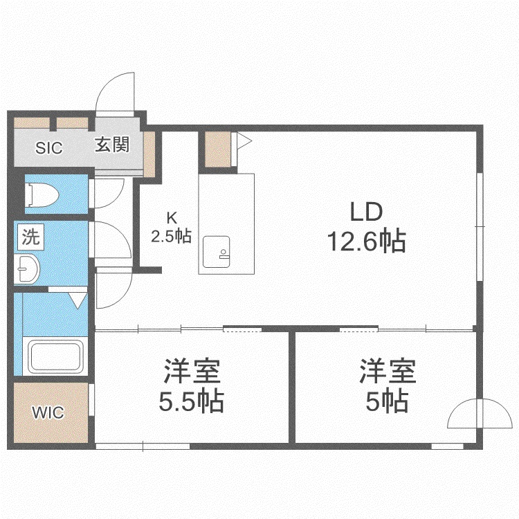 PROUD 5・7(2LDK/4階)の間取り写真