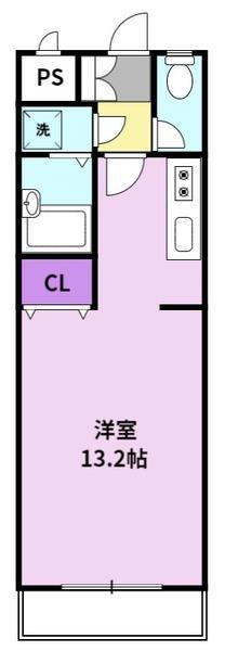 プレアール東合川(1K/3階)の間取り写真