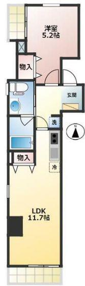 パティオ秋葉原(1LDK/3階)の間取り写真
