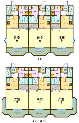 ヴィヴレMAKIII(1K/2階)の間取り写真