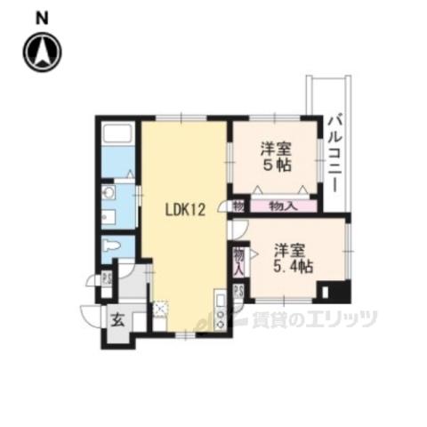 FOREST HILL(2LDK/1階)の間取り写真