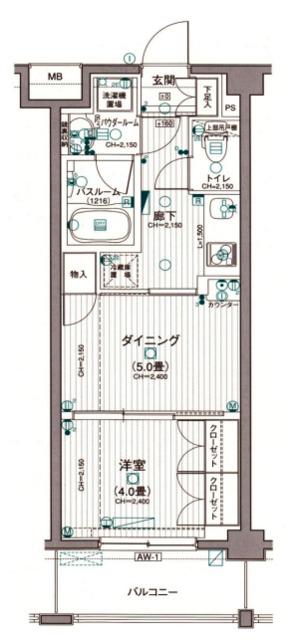 日神デュオステージ高円寺(1DK/3階)の間取り写真