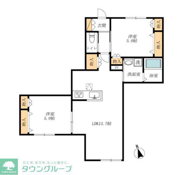 LA PAIX(2LDK/1階)の間取り写真