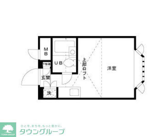 ベルシティ川口Ⅰ(1K/1階)の間取り写真