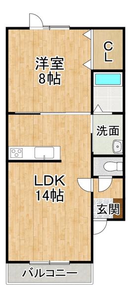 スペース8(1LDK/3階)の間取り写真
