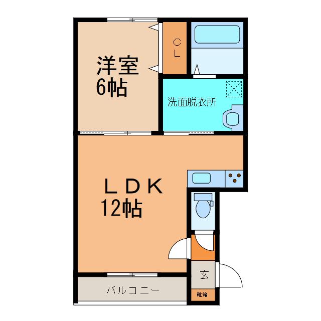 CLASSEVIII(1LDK/1階)の間取り写真