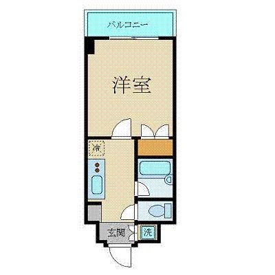 プレール東神田(1K/5階)の間取り写真