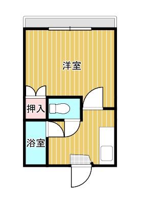 クエスト山門A(1K/1階)の間取り写真