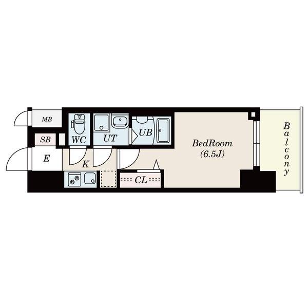 S-RESIDENCE上前津駅前(1K/6階)の間取り写真