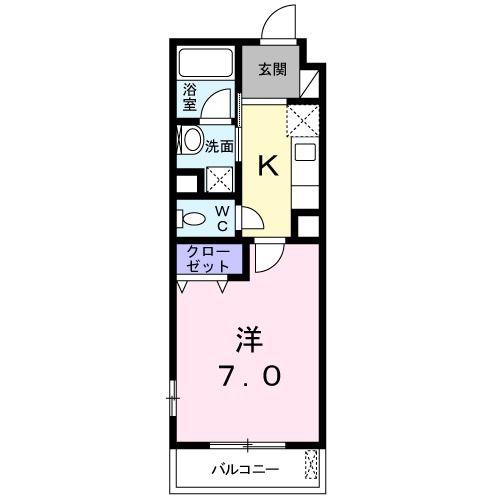 グラン ヴィッセン(1K/2階)の間取り写真