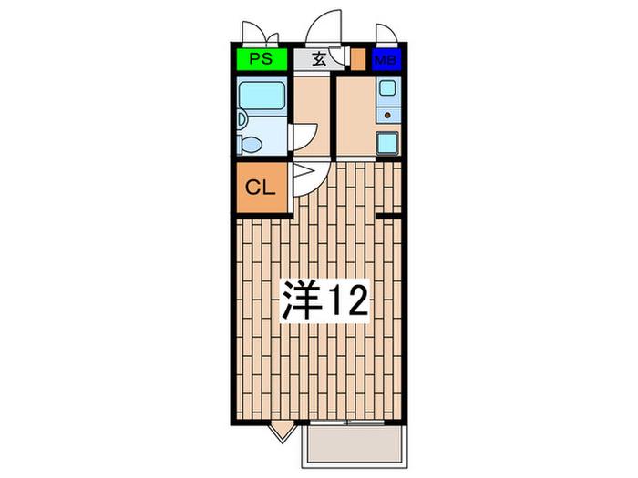 雅マンション大和(ワンルーム/4階)の間取り写真
