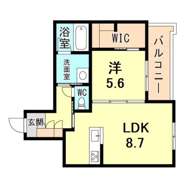 シャーメゾンガーデンズ岡本(1LDK/3階)の間取り写真