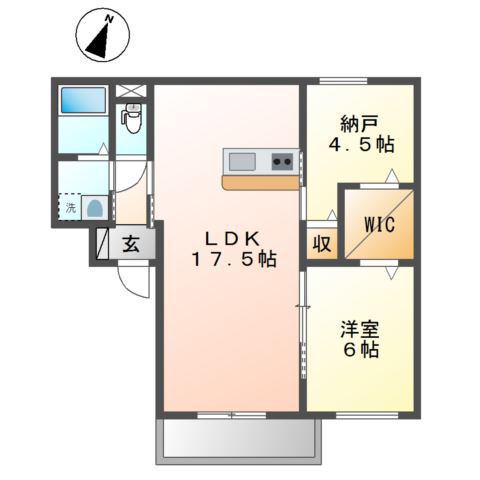 グランデュオ三宮Ⅱ(2LDK/3階)の間取り写真