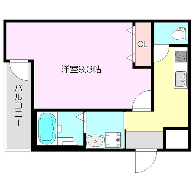 フジパレスだいどう豊里Ⅱ番館(1K/3階)の間取り写真