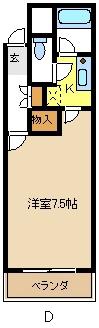 エスカーラ植田(1K/4階)の間取り写真
