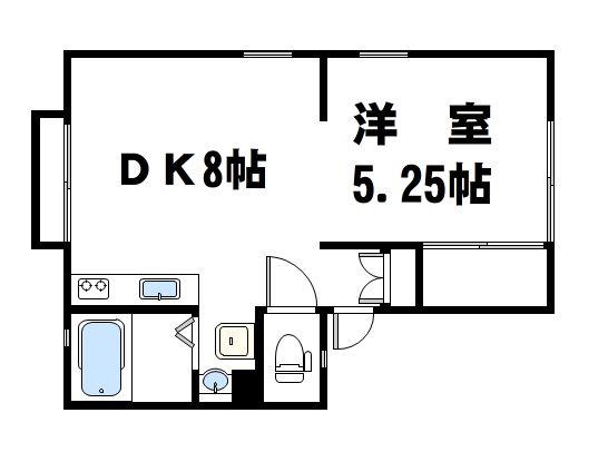フォーレスト柚沢(1DK/1階)の間取り写真