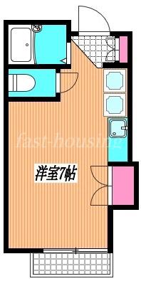 ヴィラ久我山(ワンルーム/2階)の間取り写真