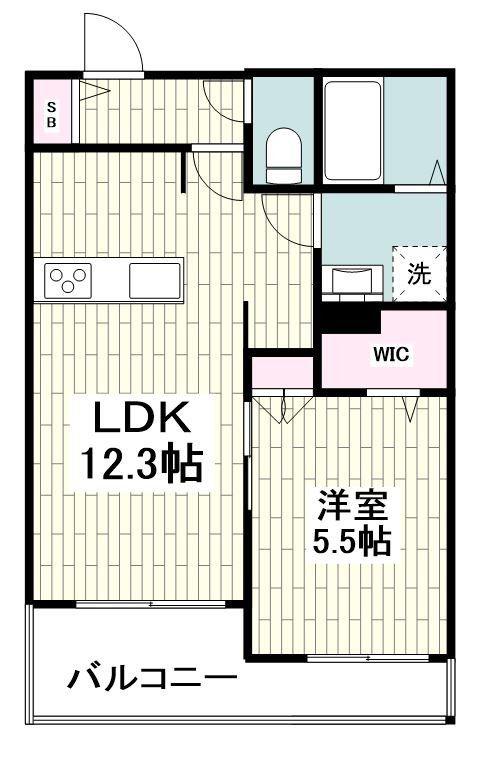 LE REVE(1LDK/2階)の間取り写真
