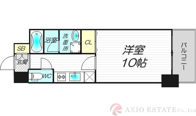 セレッソコート新大阪(1K/7階)の間取り写真