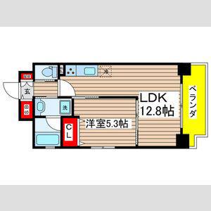 GRANDE PONTE泉(1LDK/8階)の間取り写真
