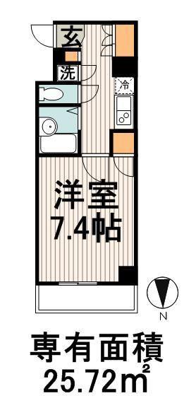 ラグーンシティ文京小石川(1K/6階)の間取り写真