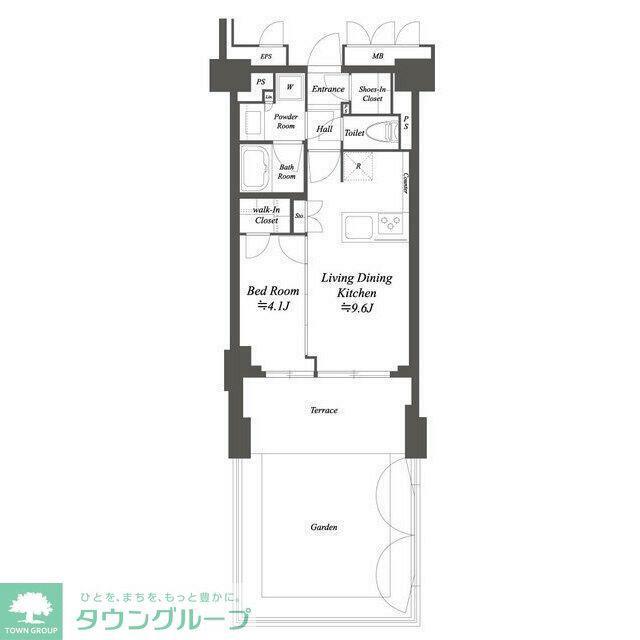 プライマル練馬豊島園(1LDK/1階)の間取り写真