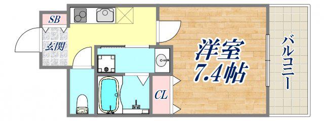 メインステージ須磨(1K/10階)の間取り写真