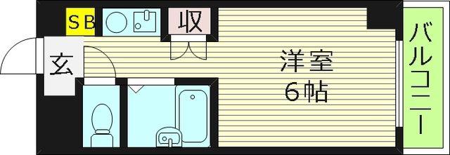 オズレジデンス関目(ワンルーム/7階)の間取り写真