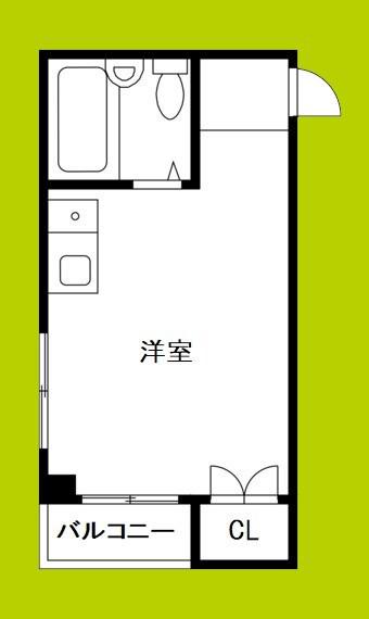 ロイヤルステージ上新庄(ワンルーム/2階)の間取り写真
