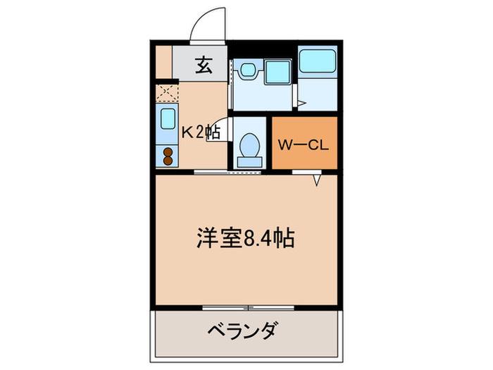 BLANC MAISON(1K/3階)の間取り写真
