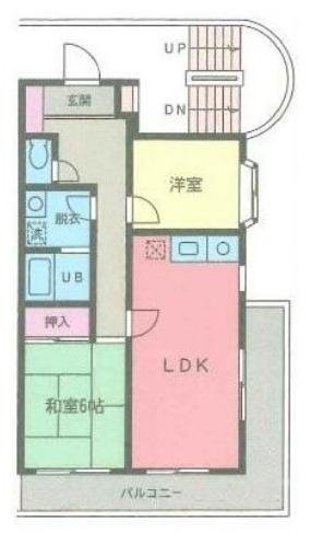 パークホームK(2LDK/2階)の間取り写真