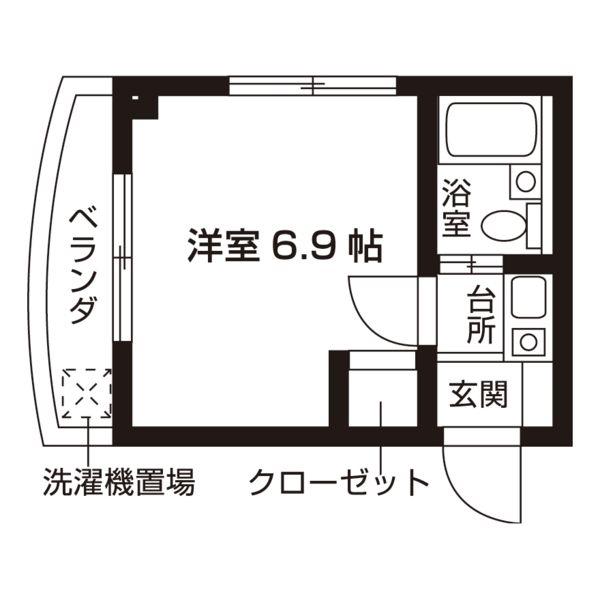プリマベーラ(ワンルーム/1階)の間取り写真