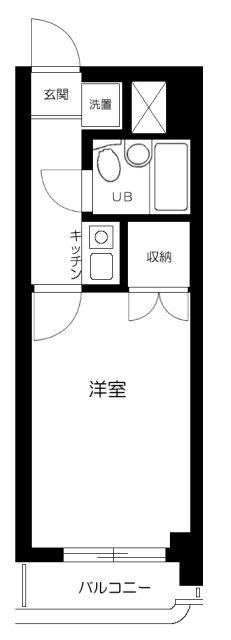 東日本橋フラワーハイホーム(1K/3階)の間取り写真