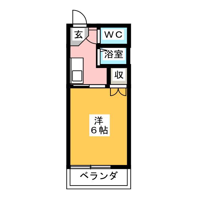 SURPLUS コスモス(1K/1階)の間取り写真