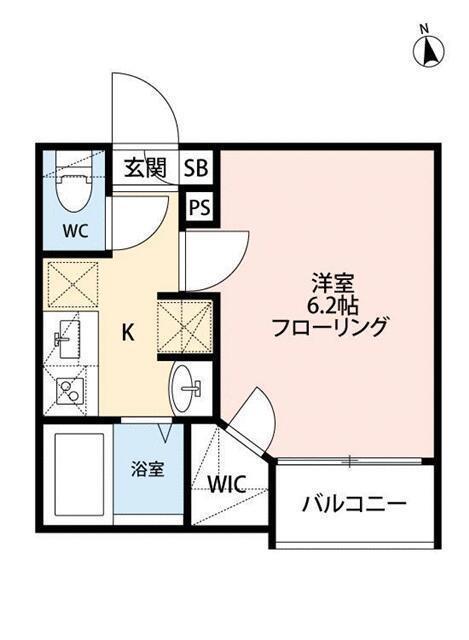 ブラン西新井(1K/1階)の間取り写真