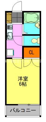 ペピーノ(1K/2階)の間取り写真