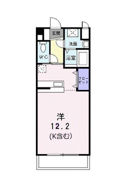 ヴィラ ルミノーソ C(ワンルーム/3階)の間取り写真