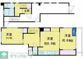 ファミールハイム(2DK/1階)の間取り写真