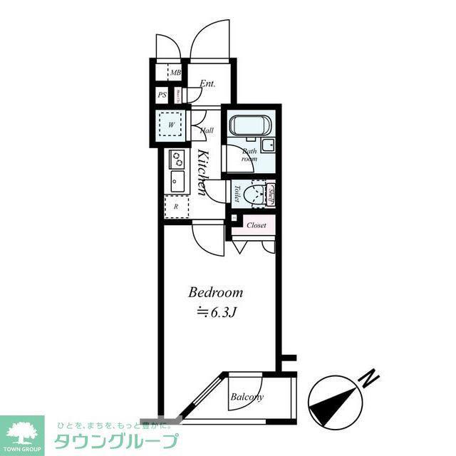 コンシェリア高井戸東(1K/3階)の間取り写真