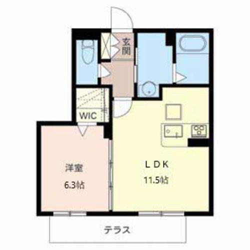 シャーメゾンプランドールK(1LDK/1階)の間取り写真